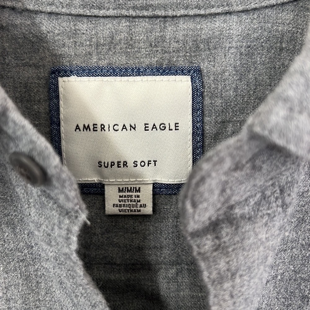 American Eagle Super Soft - Grey Button Down Men’… - image 3